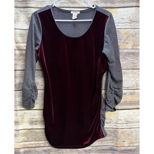 Sundance Dulcet Tones Velour Velvet Jersey Women's Medium Round Neck top